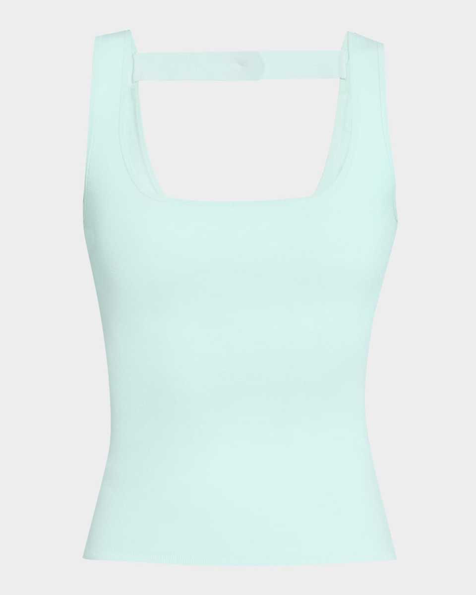 Square-Neck Knit Tank Top